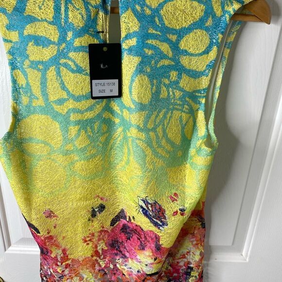 Radzoli Womens Tank Top Colorful Lace Detail Beautiful Sz Medium NWT. - Picture 10 of 10